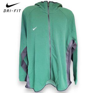 Nike Dri-FIT Men's SHOWTIME Full-Zip Basketball Hoodie Team Dark Green | Sz XXL